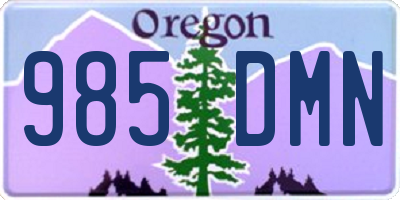 OR license plate 985DMN