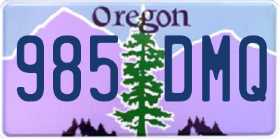 OR license plate 985DMQ