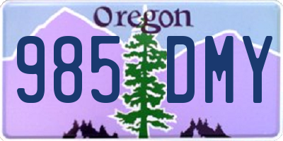 OR license plate 985DMY