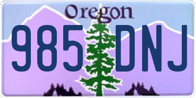 OR license plate 985DNJ