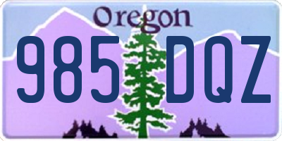 OR license plate 985DQZ