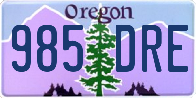 OR license plate 985DRE