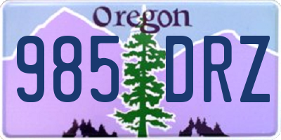 OR license plate 985DRZ