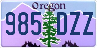 OR license plate 985DZZ