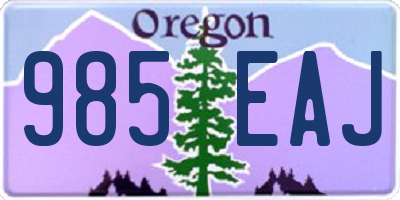 OR license plate 985EAJ