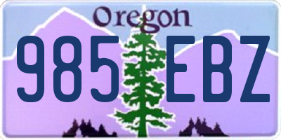 OR license plate 985EBZ