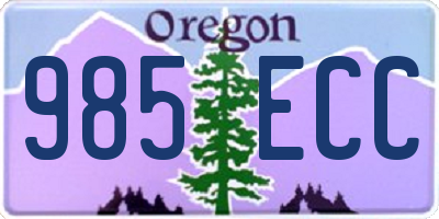 OR license plate 985ECC