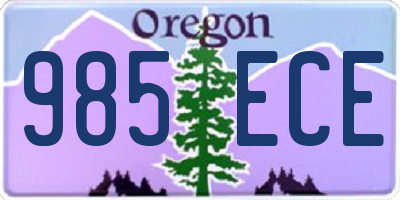 OR license plate 985ECE
