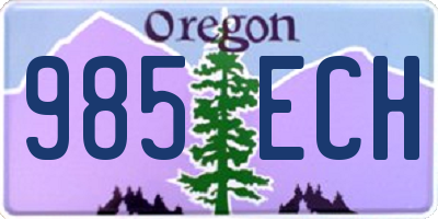 OR license plate 985ECH