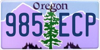 OR license plate 985ECP