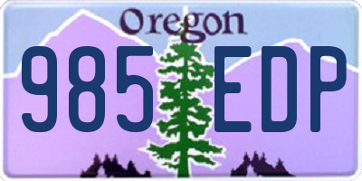 OR license plate 985EDP