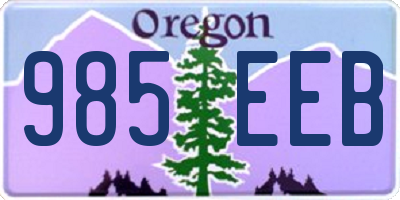 OR license plate 985EEB