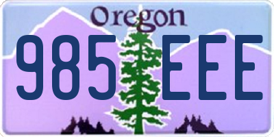 OR license plate 985EEE