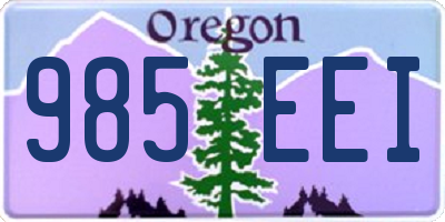OR license plate 985EEI