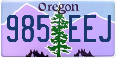 OR license plate 985EEJ