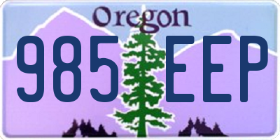 OR license plate 985EEP
