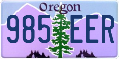 OR license plate 985EER