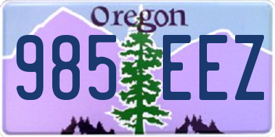 OR license plate 985EEZ