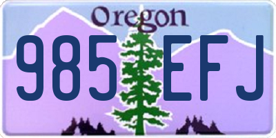 OR license plate 985EFJ