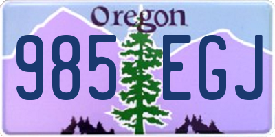 OR license plate 985EGJ