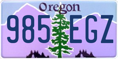 OR license plate 985EGZ