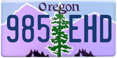 OR license plate 985EHD