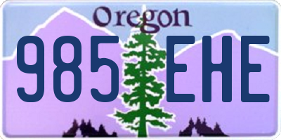 OR license plate 985EHE