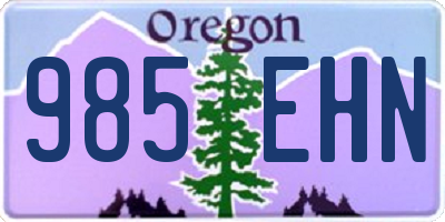 OR license plate 985EHN