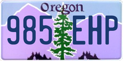 OR license plate 985EHP