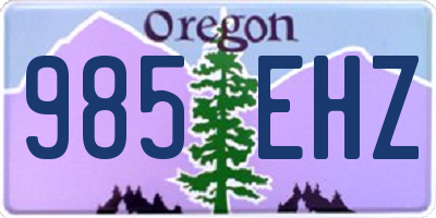 OR license plate 985EHZ