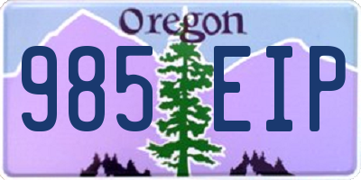 OR license plate 985EIP