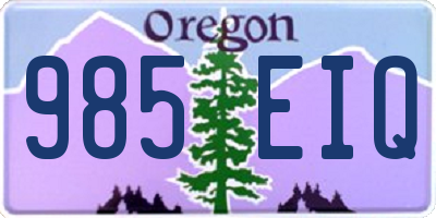OR license plate 985EIQ