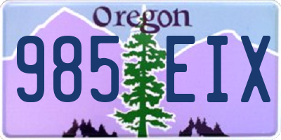 OR license plate 985EIX