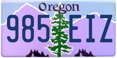 OR license plate 985EIZ