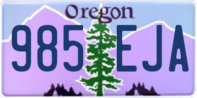 OR license plate 985EJA