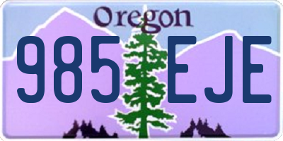 OR license plate 985EJE