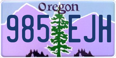 OR license plate 985EJH