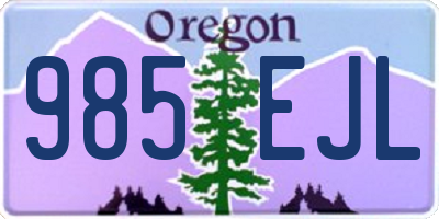 OR license plate 985EJL