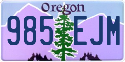 OR license plate 985EJM