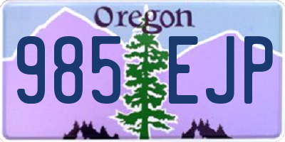 OR license plate 985EJP