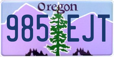 OR license plate 985EJT