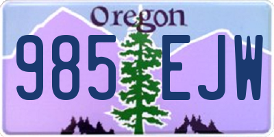 OR license plate 985EJW
