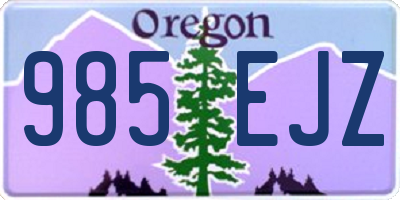 OR license plate 985EJZ