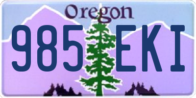 OR license plate 985EKI