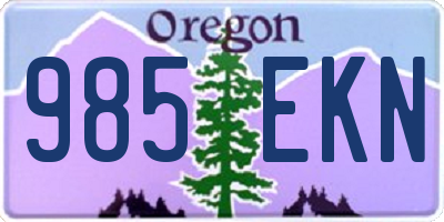 OR license plate 985EKN