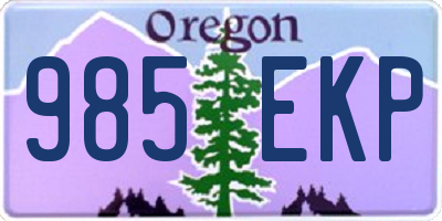 OR license plate 985EKP