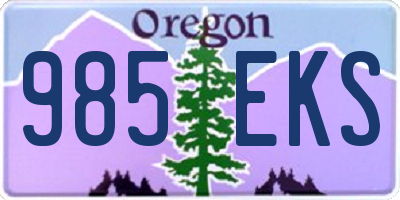 OR license plate 985EKS