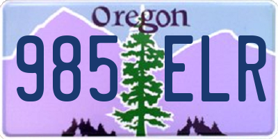 OR license plate 985ELR