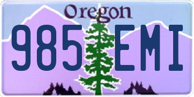 OR license plate 985EMI