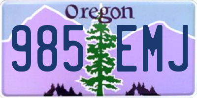 OR license plate 985EMJ